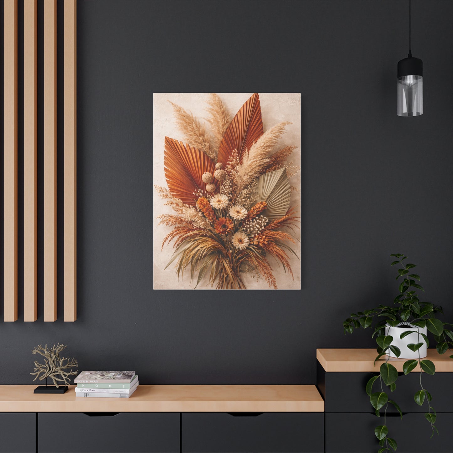 Boho Dried Botanical Arrangement Wall Art & Canvas Print