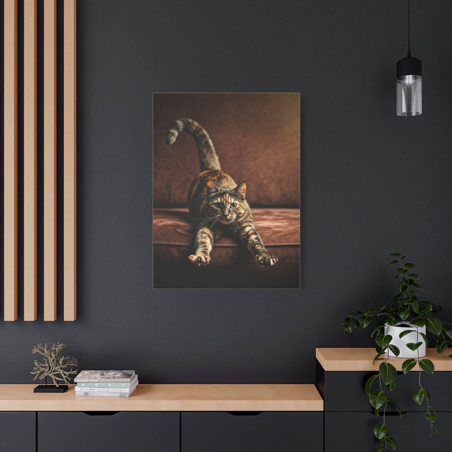 Stretching Tabby Cat Wall Art & Canvas Prints