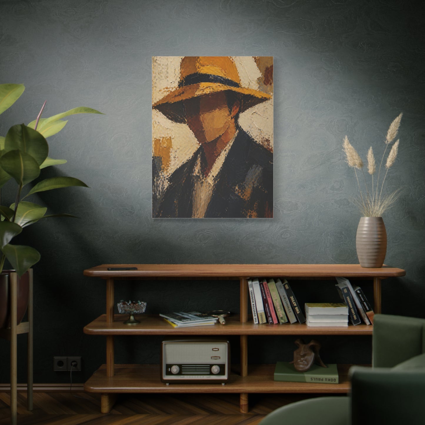 Faceless Impasto Figure Portrait Wall Art & Canvas Print