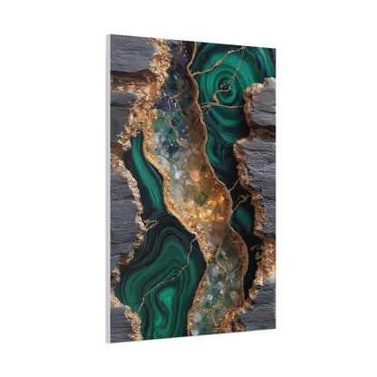Emerald Geode Abstract Wall Art & Canvas Print
