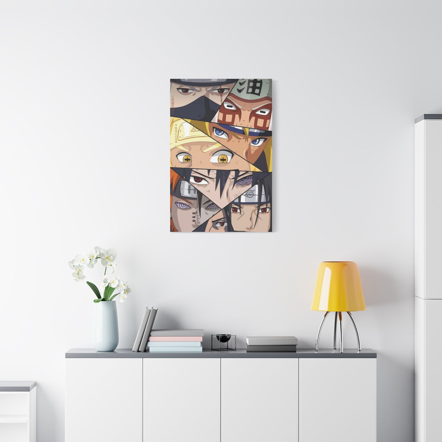 Naruto Epic Shinobi Eyes Collage Poster Wall Art & Canvas Print