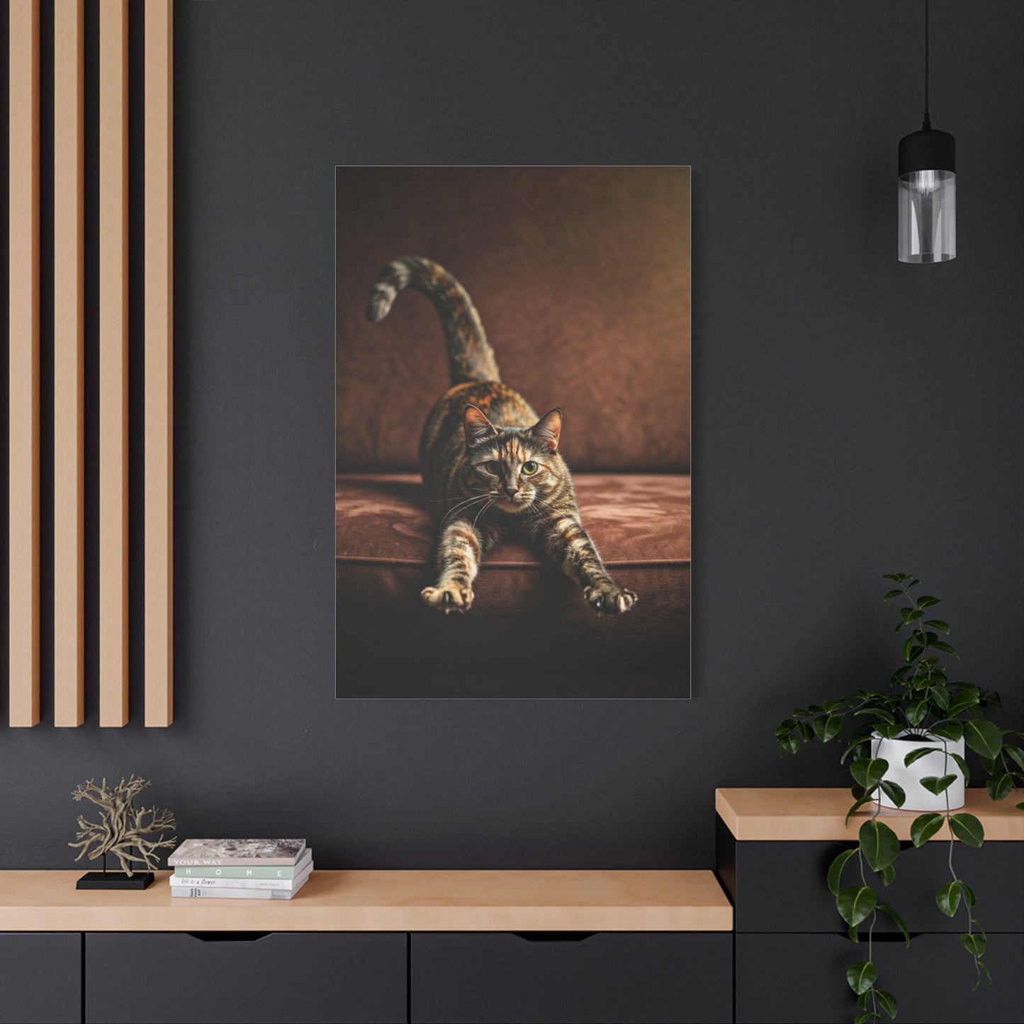 Stretching Tabby Cat Wall Art & Canvas Prints