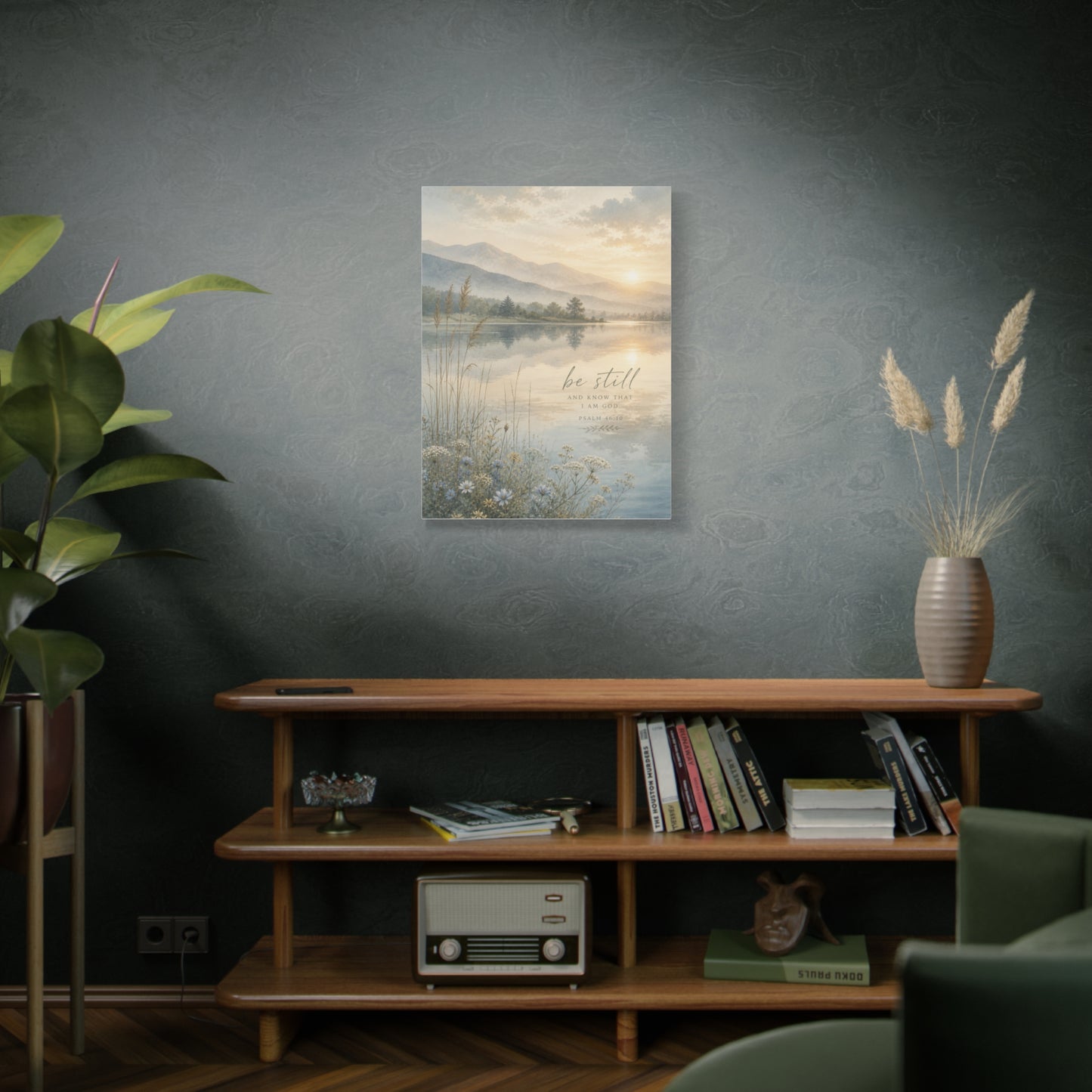“Be Still” Sacred Lake Landscape Wall Art & Canvas Print