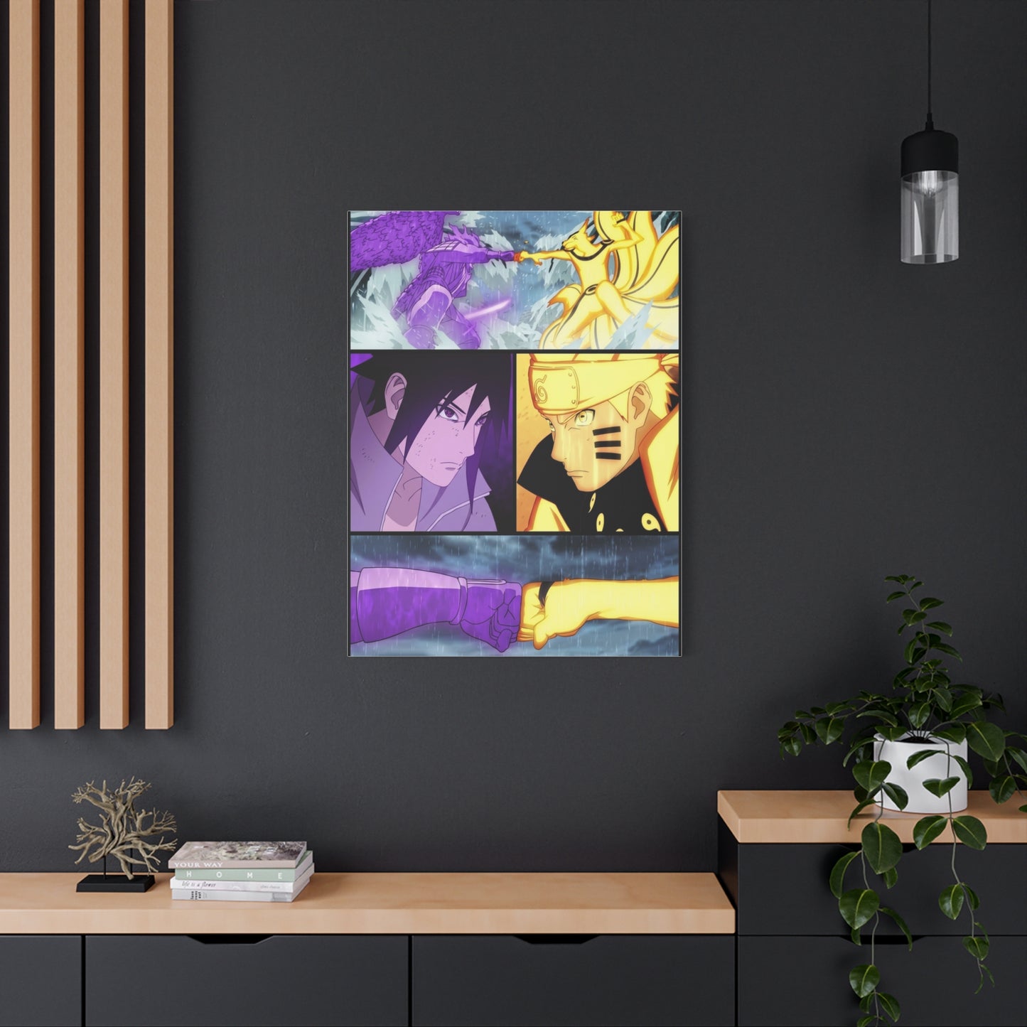 Naruto vs Sasuke Final Clash Poster Wall Art & Canvas Print