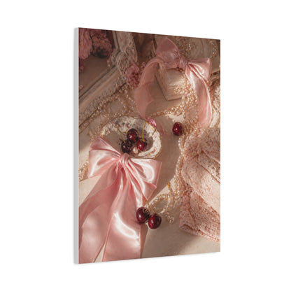Coquette Satin Bow Still Life Wall Art & Canvas Print