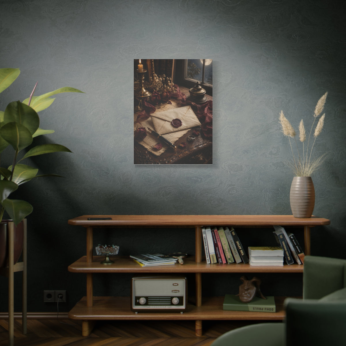 Vintage Love Letter Candlelight Desk Wall Art & Canvas Print