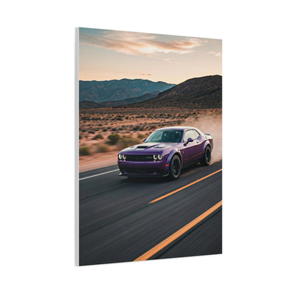 Dodge Challenger Canyon Road Power Run Wall Art & Canvas Prints