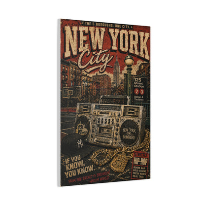 Vintage Hip Hop NYC Poster Scene Wall Art & Canvas Print