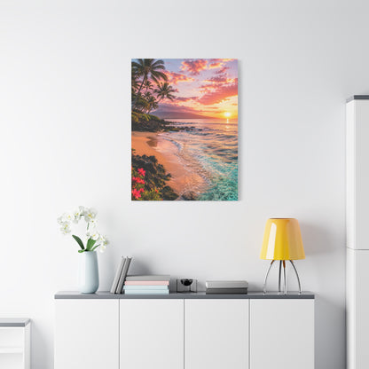 Maui Tropical Sunrise Shoreline Wall Art & Canvas Print