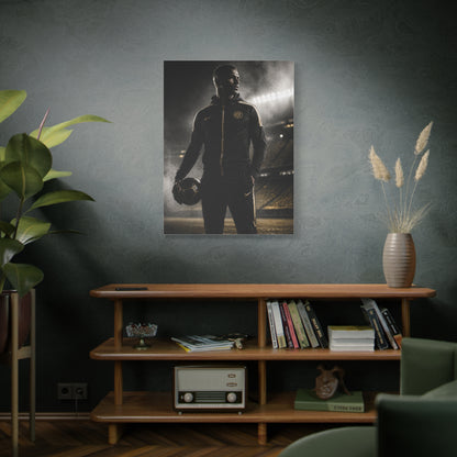 Athlete Stadium Editorial Portrait Wall Art & Canvas Print