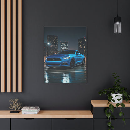 Ford Mustang Dark Horse Rooftop Parking Garage Wall Art & Canvas Prints