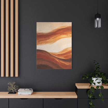 Terracotta Flow Minimal Abstract Wall Art & Canvas Print