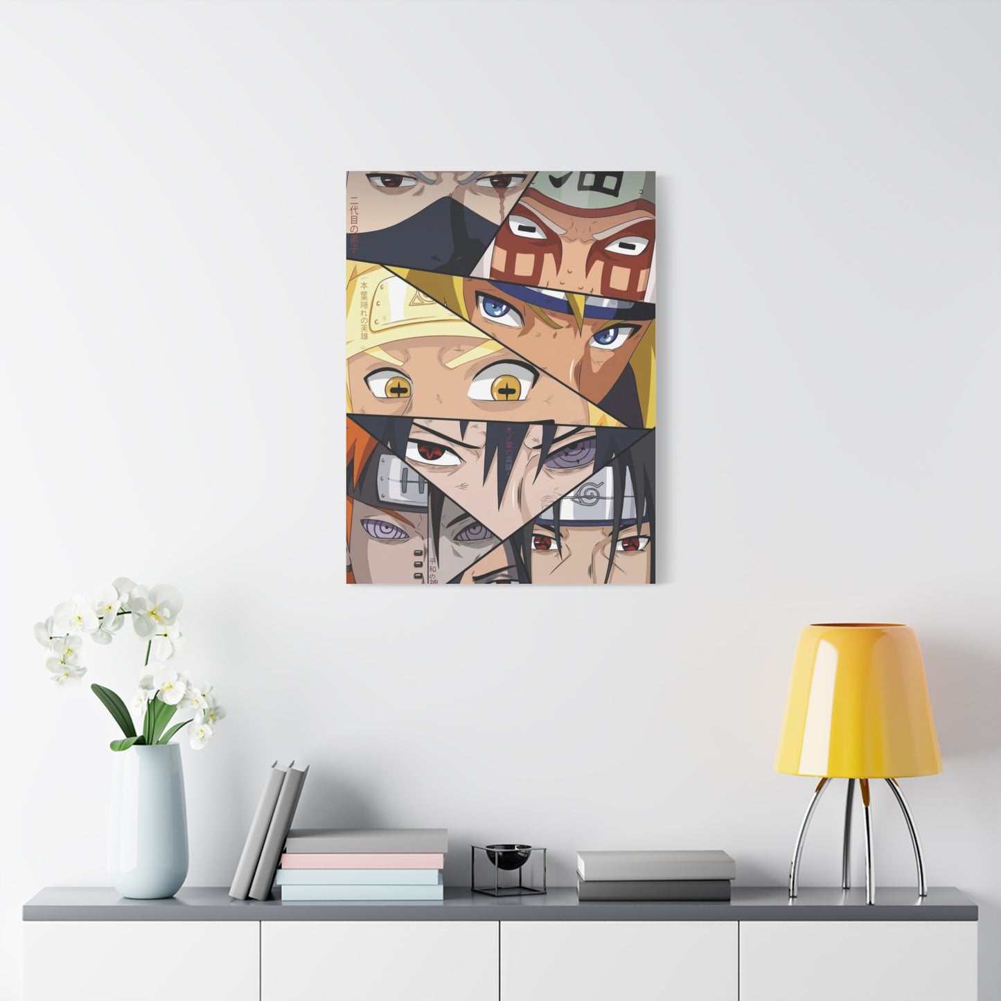 Naruto Epic Shinobi Eyes Collage Poster Wall Art & Canvas Print