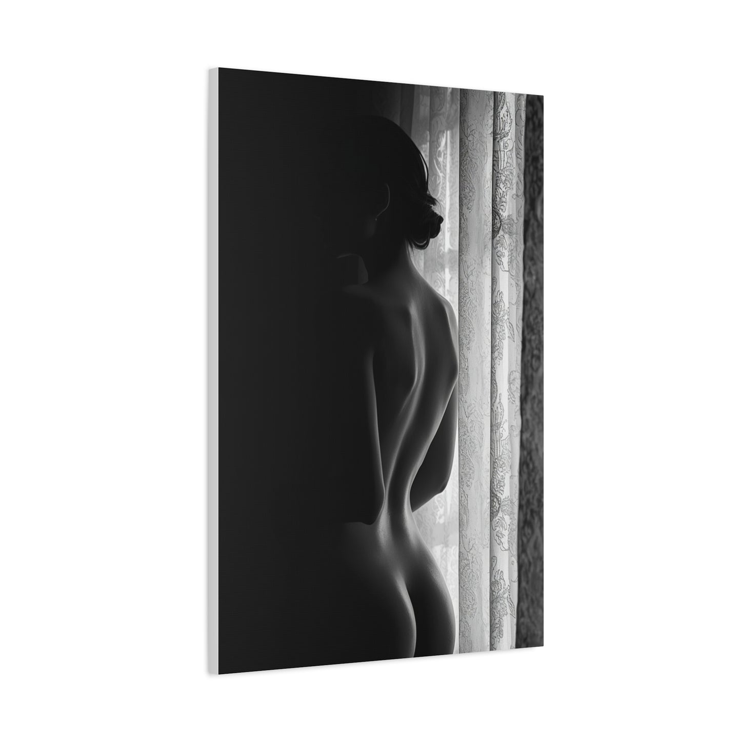 Noir Window Silhouette Figure Wall Art & Canvas Print