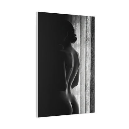 Noir Window Silhouette Figure Wall Art & Canvas Print