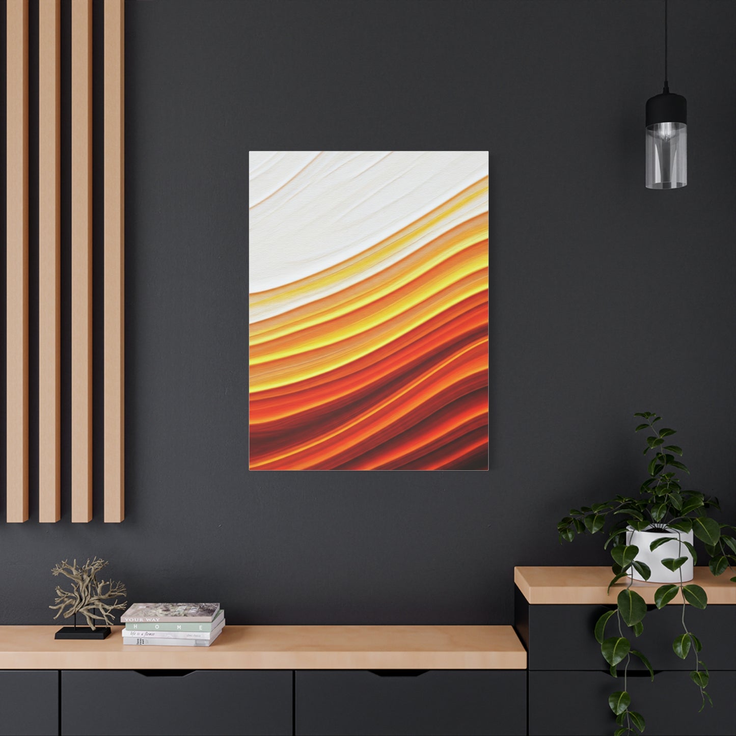 Golden Ember Flow Abstract Wall Art & Canvas Prints