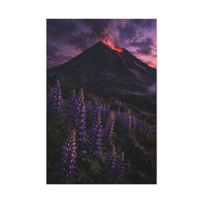 Volcanic Twilight & Wild Lupines Wall Art & Canvas Print
