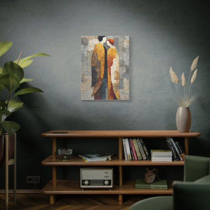 Textured Golden Figures Unity Wall Art & Canvas Print