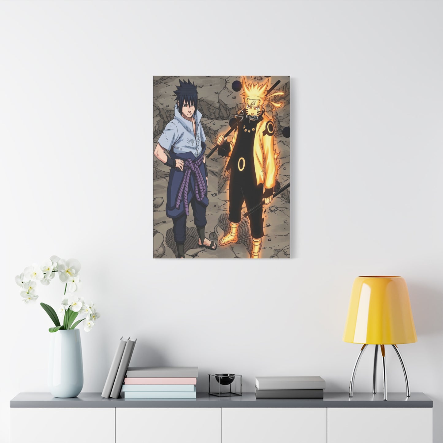 Naruto & Sasuke Six Paths Poster Wall Art & Canvas Print