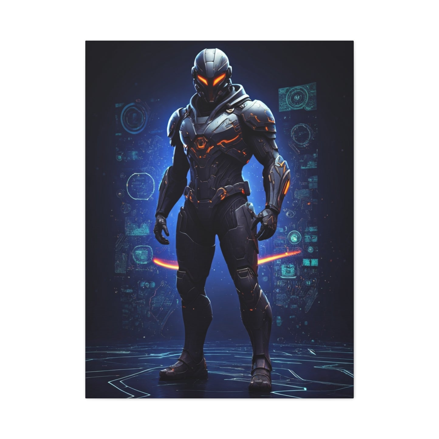Futuristic Armored Sentinel Wall Art & Canvas Prints