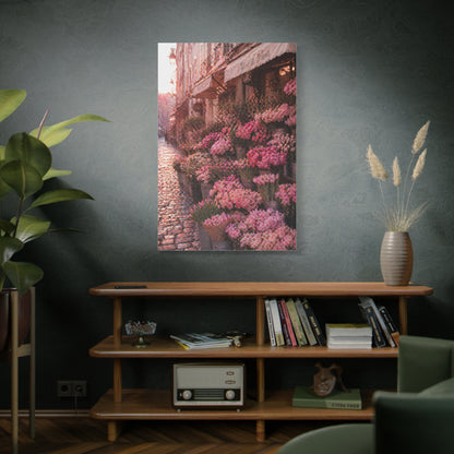Parisian Pink Flower Market Street Wall Art & Canvas Print
