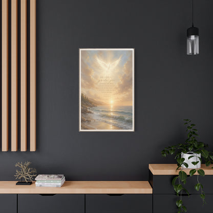 Isaiah Coastal Dove Scripture Wall Art & Canvas Print