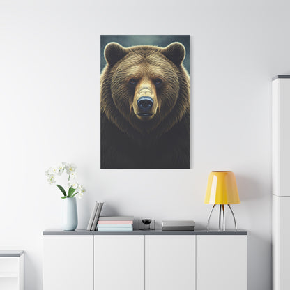 Vibrant Artistic Grizzly Portrait Wall Art & Canvas Prints