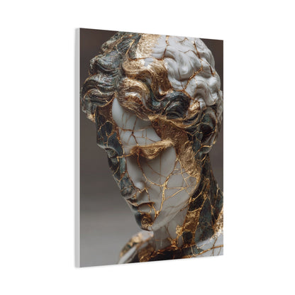 Marble And Gold Kintsugi Sculpture Wall Art & Canvas Print
