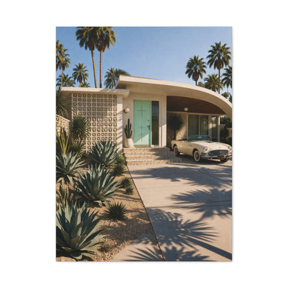 Palm Springs Modern Villa Exterior Wall Art & Canvas Print