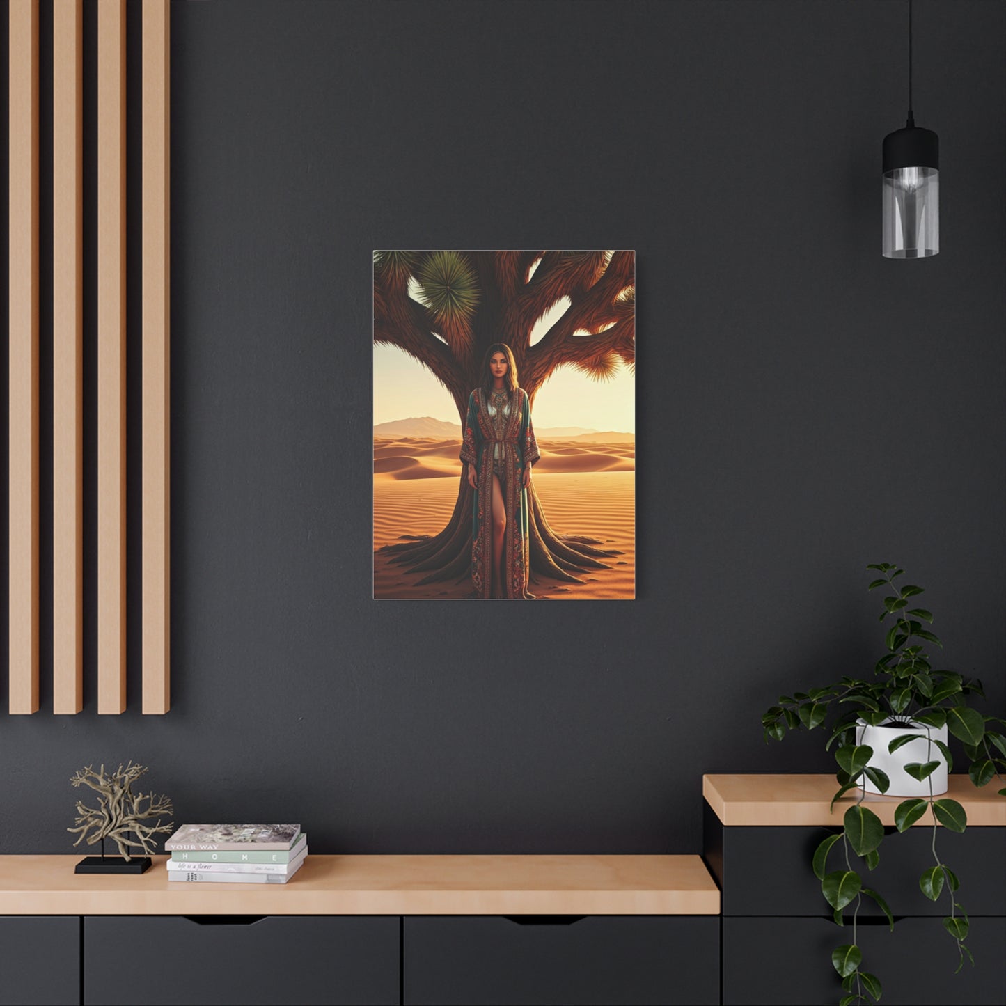 Desert Muse Beneath the Sacred Tree – Wall Art & Canvas Prints