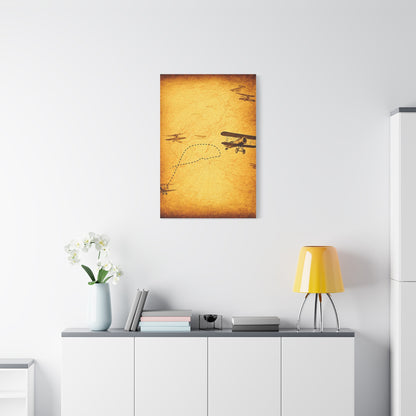 Vintage Aviation Flight Path Wall Art & Canvas Prints