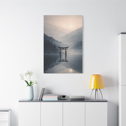 Zen Torii Reflection Wall Art & Canvas Print