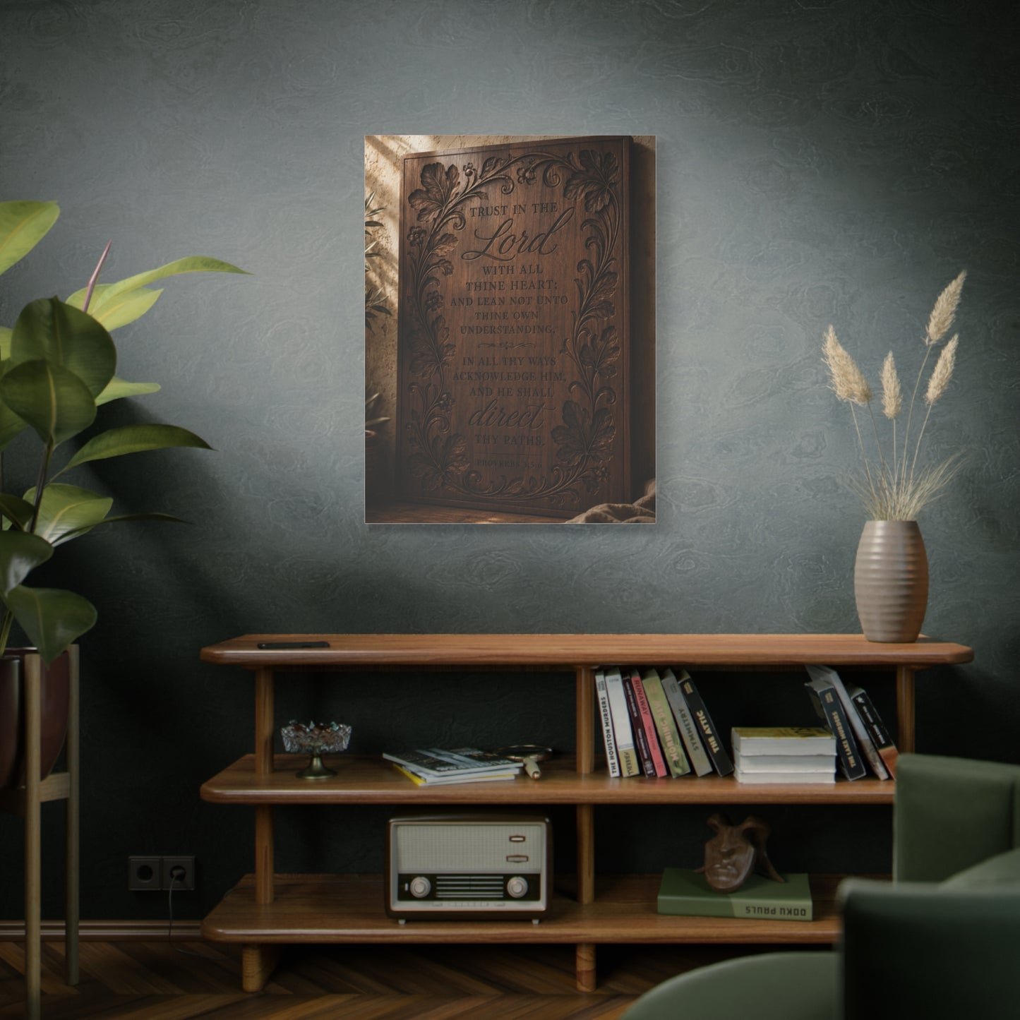 Trust in the Lord Carved Wood Plaque Wall Art & Canvas Print
