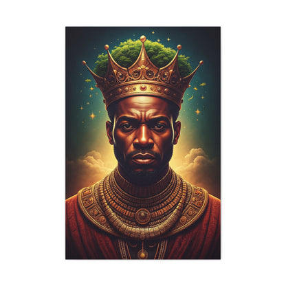 Celestial Crowned King Portrait Wall Art & Canvas Prints