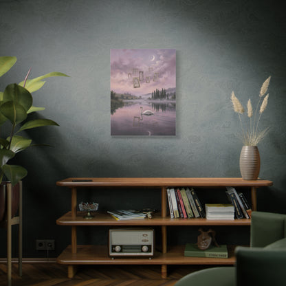 Surreal Swan Dreamscape Reflection Wall Art & Canvas Print