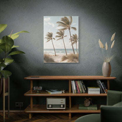 Coastal Palm Breeze Minimal Trees Wall Art & Canvas Print