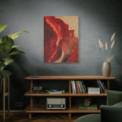 Red Ceramic Glaze Texture Wall Art & Canvas Print