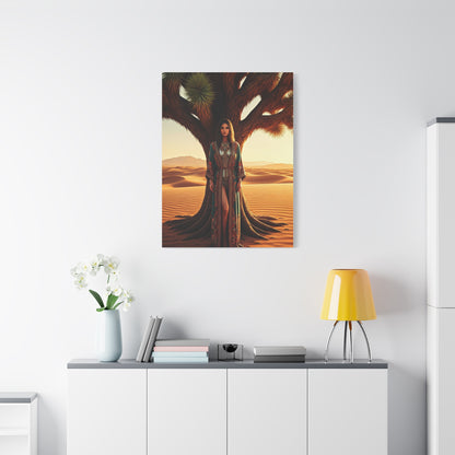 Desert Muse Beneath the Sacred Tree – Wall Art & Canvas Prints