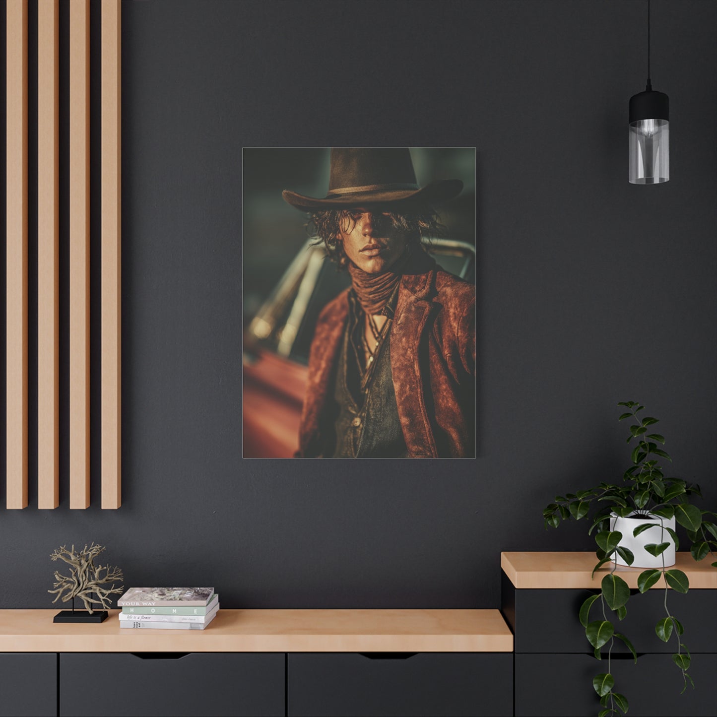 Western Editorial Cowboy Portrait Wall Art & Canvas Print