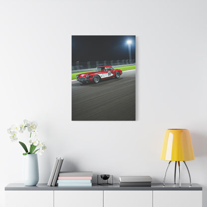 1962 Chevrolet Corvette C1 Night Circuit Racer Wall Art & Canvas Prints