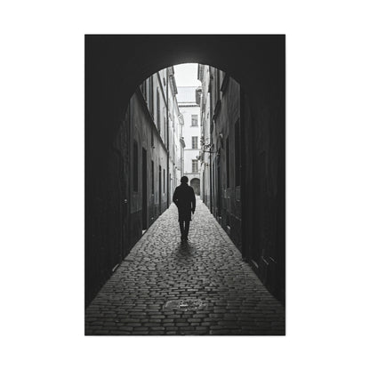 Solitary Alley Silhouette Wall Art & Canvas Prints