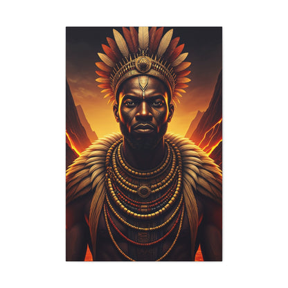 Sunfire Tribal King Portrait Wall Art & Canvas Prints