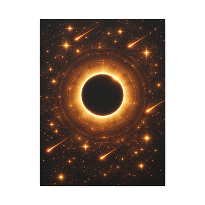 Golden Eclipse Celestial Wall Art & Canvas Print