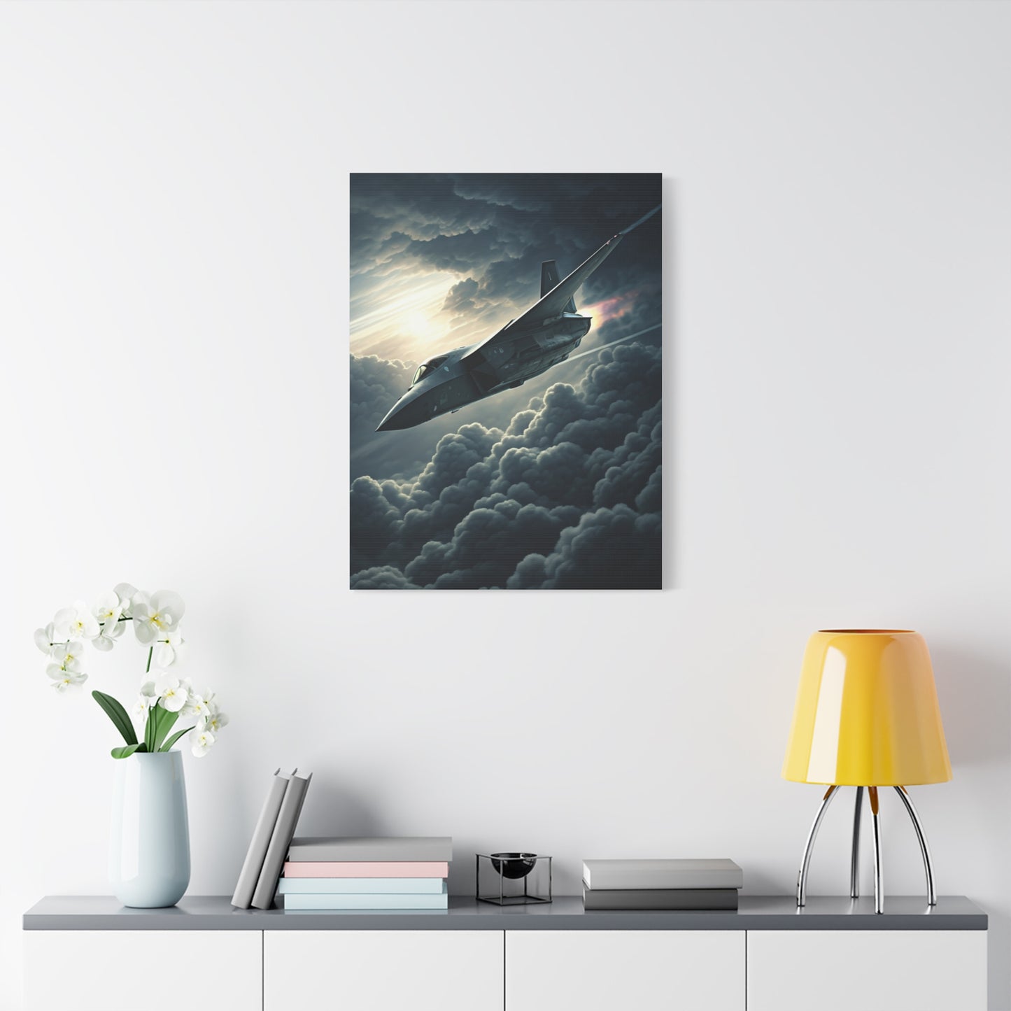Stealth Fighter Above the Clouds Wall Art & Canvas Prints