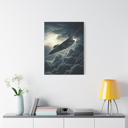 Stealth Fighter Above the Clouds Wall Art & Canvas Prints