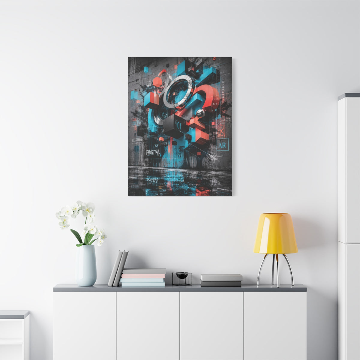 Phygital Abstract Graffiti Composition Street Wall Art & Canvas Print