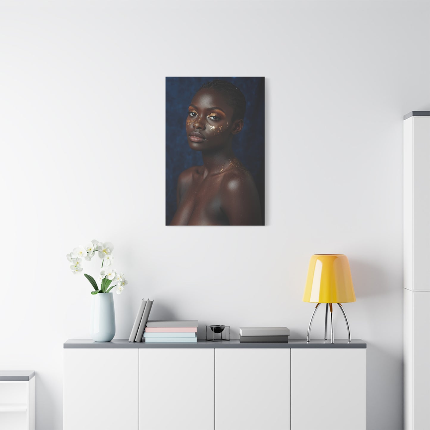 Minimal Gold Highlight Portrait Wall Art & Canvas Print