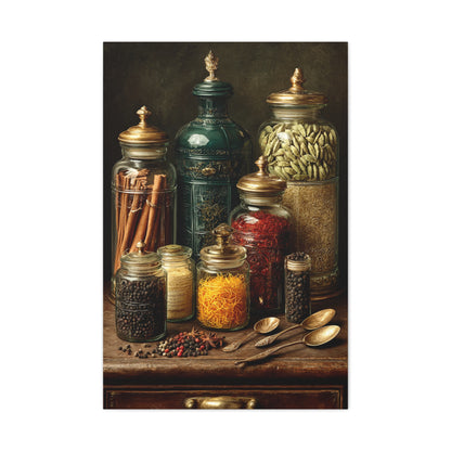 Premium Spice Jars Still Life Wall Art & Canvas Print