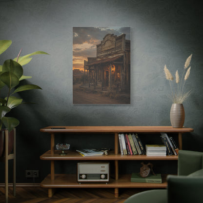 Old Town Western Saloon Exterior Scene Wall Art & Canvas Print
