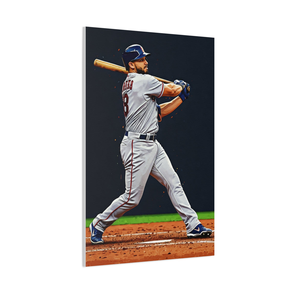 Classic Baseball Batting Stance Wall Art & Canvas Prints